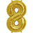 16" Gold Foil Balloon Number 8