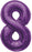 Mega Foil 34" Numeral Purple 8