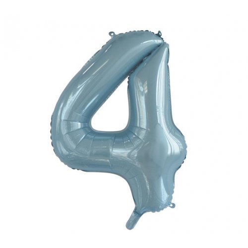 Light Blue Mega Foil 34'' Number
