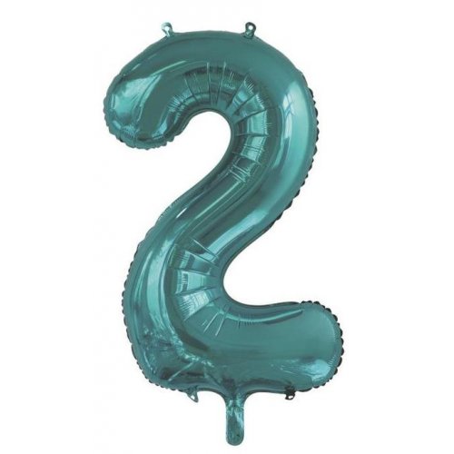 Teal Mega Foil 34'' Numbers