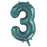 Teal Mega Foil 34'' Numbers