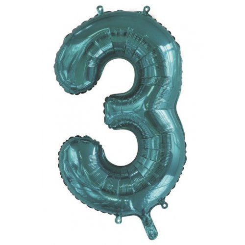 Teal Mega Foil 34'' Numbers