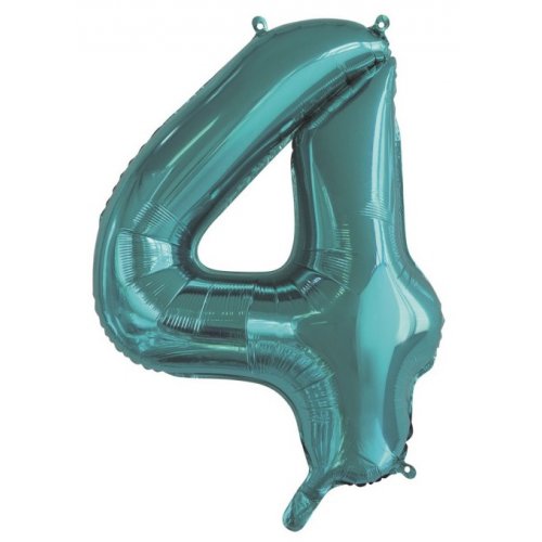 Teal Mega Foil 34'' Numbers