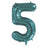 Teal Mega Foil 34'' Numbers