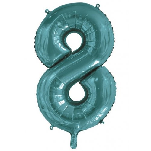 Teal Mega Foil 34'' Numbers