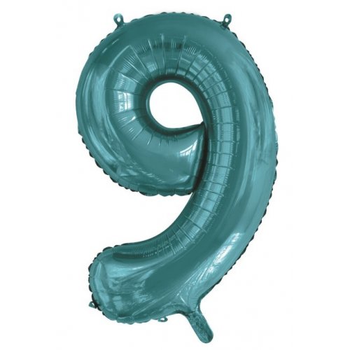 Teal Mega Foil 34'' Numbers