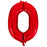 Red Mega Foil 34'' Numbers