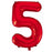 Red Mega Foil 34'' Numbers