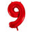 Red Mega Foil 34'' Numbers