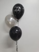 3 Balloon Bouquet (1 Print, 2 Plain with Weight)