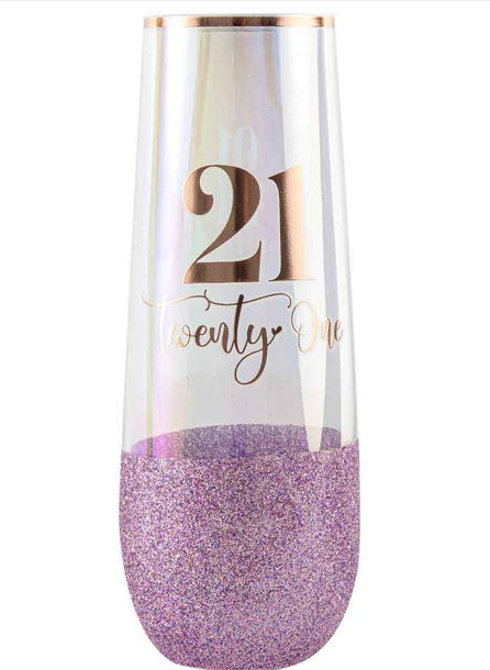 21 Glitterati Colour Stemless Champagne Glass