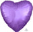 Heart Foil Balloon Lilac 45cm