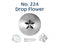 No. 224 Drop Flower Standard Stainless Steel Piping Tip