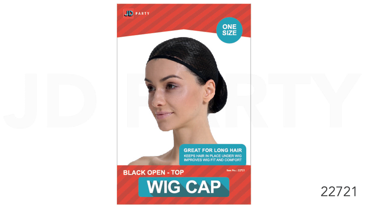 Black Mesh Open Top Wig Cap