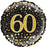 Aged Sparkling Fizz Black and Gold Foil Balloon 18"/45cm