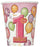 1st Birthday Pink Balloon Cups