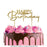 'Happy Birthday' Cursive Script Metal Cake Topper