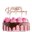'Happy Birthday' Cursive Script Metal Cake Topper