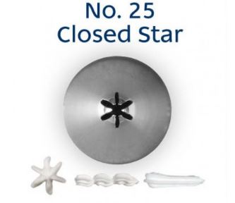No. 25 Closed Star Standard Stainless Steel Piping Tip
