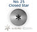 No. 25 Closed Star Standard Stainless Steel Piping Tip