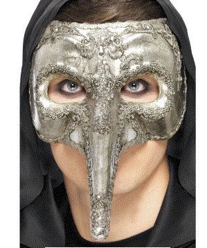 Luxury Venetian Capitano Mask — Red Fox Party Supplies