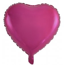 Foil Heart Balloon Magenta 18'(40cm)
