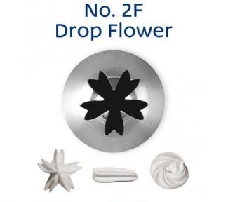 No. 2F Drop Flower Medium Stainless Steel Piping Tip