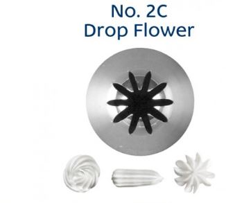 No. 2C Drop Flower Medium Stainless Steel Piping TIp