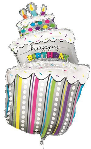Giant Birthday Cake 40" Foil Balloon
