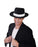 Gangster Hat Deluxe Black with Elastic Inner