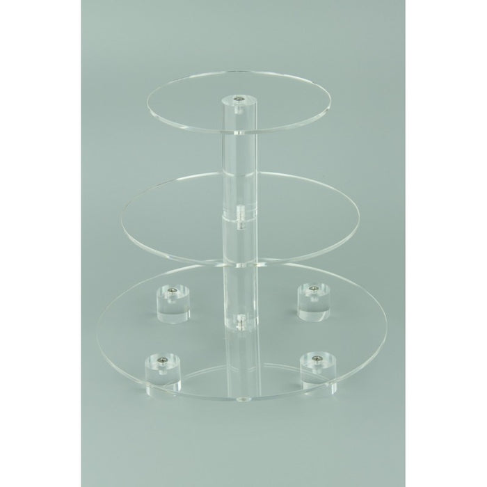 3 Tier Round 4mm Thick Acrylic Cupcake Stand
