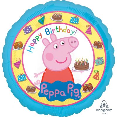 Anagram Licensed Foil 45cm Peppa Pig Happy Birthday