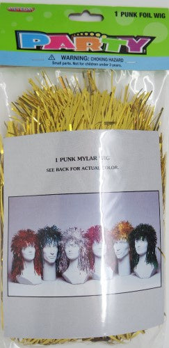 Punk Foil Wig - Assorted Colours