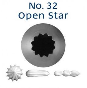 No.Open Star 32 Standard  Stainless Steel Piping Tip