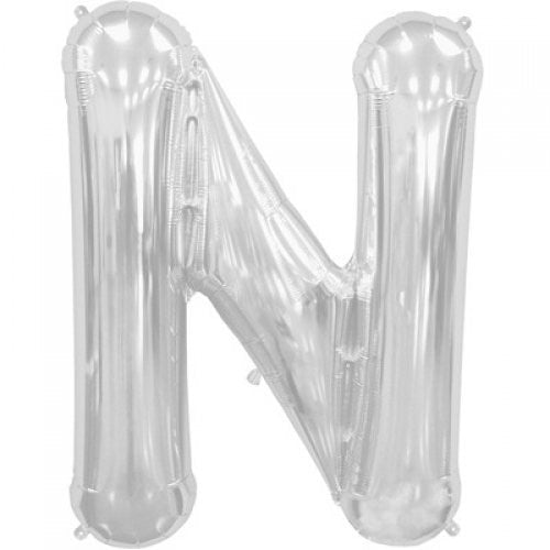34'' Silver Foil Letter N