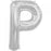 34'' Silver Foil Letter P