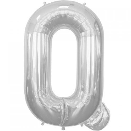 34'' Silver Foil Letter Q