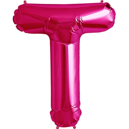 34" Pink Foil Letter T