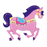 SuperShape Foil Carousel Horse 48''/122cm