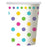 Cup 9oz Polka Dot 6 Pack