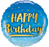 Birthday Gold and Blue Foil Balloon 18"/45cm