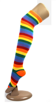 Over The Knee Coloured Socks Rainbow
