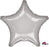 Foil Star Silver Plain 45cm