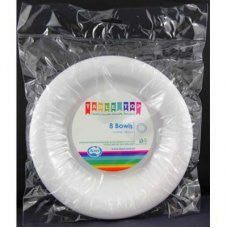Plastic Bowl 8 Pack - White
