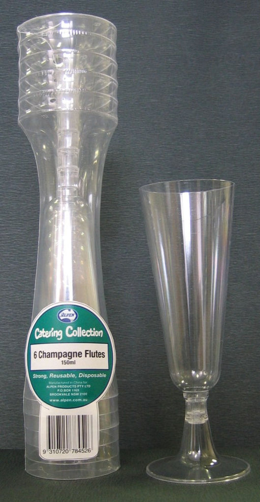 Champagne Flutes 150ml Pk 6