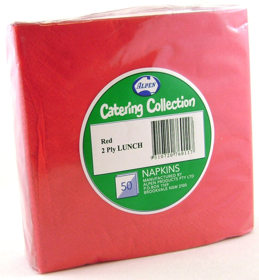 Lunch Napkin Pack 50 - Red