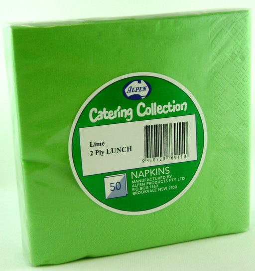 Lunch Napkin Pack 50 - Lime Green