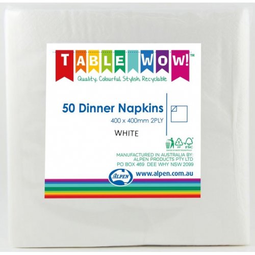 Dinner Napkin Pack Of 50 - White