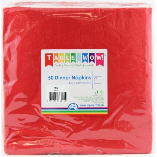 Dinner Napkin Pack 50 - Red