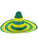 Adult Australia Sombrero Green & Gold Hat